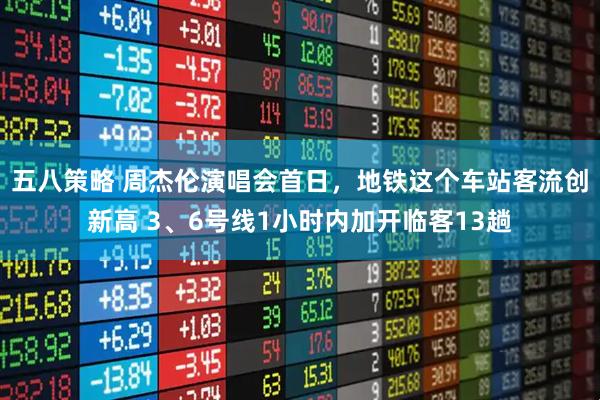 五八策略 周杰伦演唱会首日，地铁这个车站客流创新高 3、6号线1小时内加开临客13趟